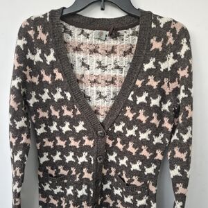 VINTAGE Antropologie Brown and Pink HWR Women's Sweater M.